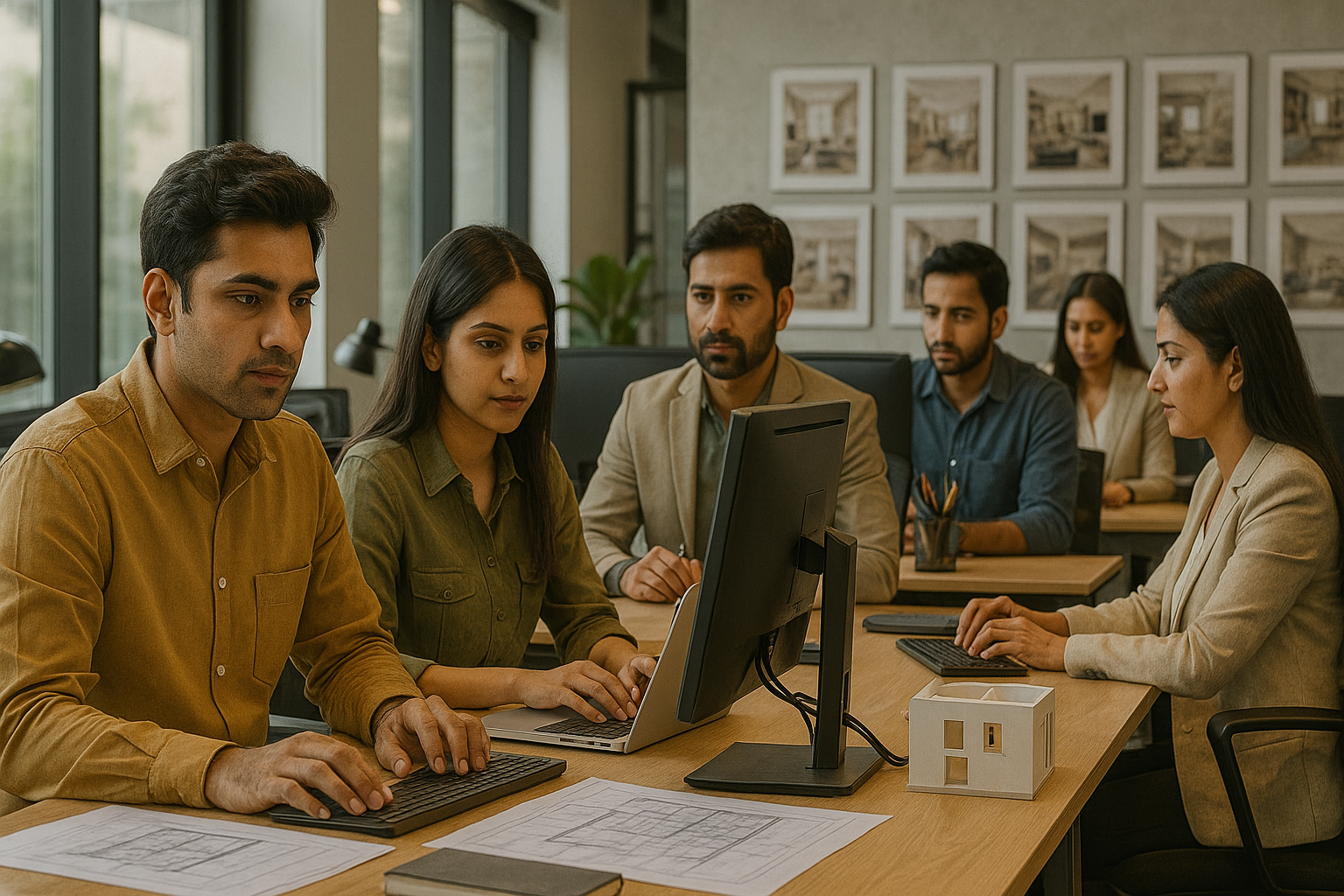 Stylish open-concept living space